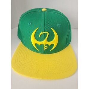 Caps Hats Snapbacks Marvel Yellow and Green Cap Hat Dragon